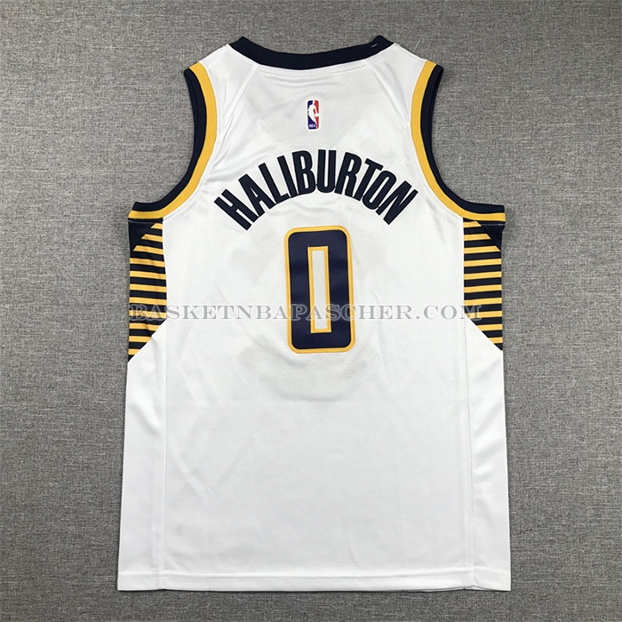 Maillot Enfant Indiana Pacers Tyrese Haliburton NO 0 Association 2022-23 Blanc